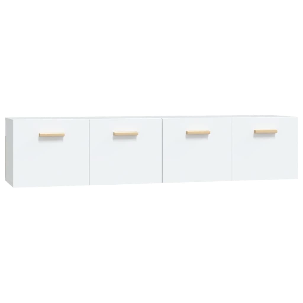 Szafka ścienna 2 szt. biała 80 x 35 x 36,5 cm materiał