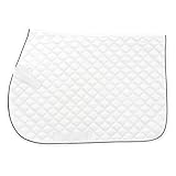 Equitare Square Quilted Cotton Comfort English Saddle Pad - White