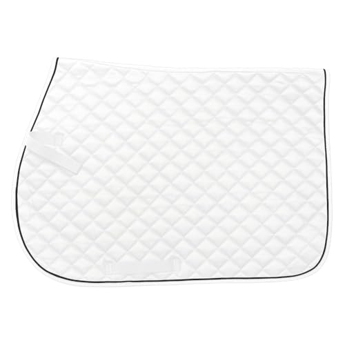 Equitare Square Quilted Cotton Comfort English Saddle Pad - White
