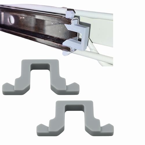 Sintrix Fab 2 topes para guardar la cesta/tope final del riel trasero. Compatible con lavavajillas Miele 2154400. Tope de clip para cajón de cubiertos, apto para Imperial, Privileg, Matura
