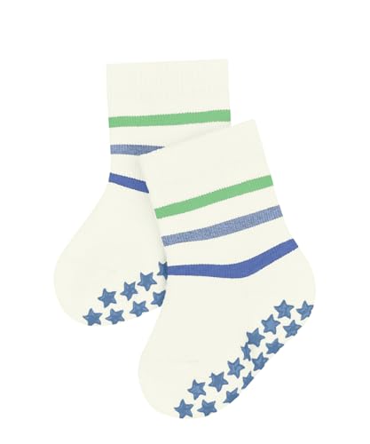 FALKE Multi Stripe B Hp algodón puños en la suela 1 par, Calcetines para casa Unisex bebé, Blanco Off-White 2041, 80-92