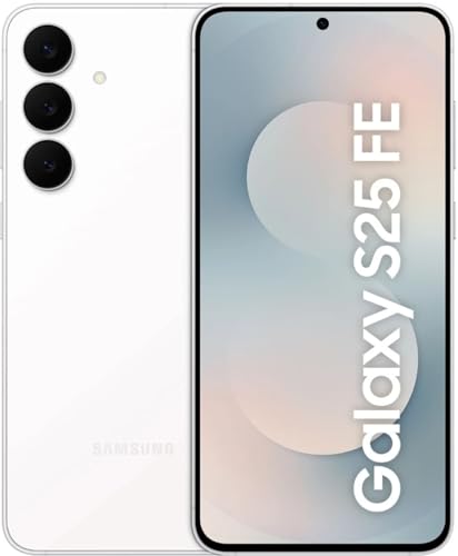 Image of Samsung Galaxy S25 FE 5G (White, 8GB RAM, 128GB Storage) | Exynos 2400 Deca Core Processor | 50MP Triple Camera | 6.7-inch Dynamic AMOLED 2X Display | 4900mAh Battery | AI Features Enabled Smartphone