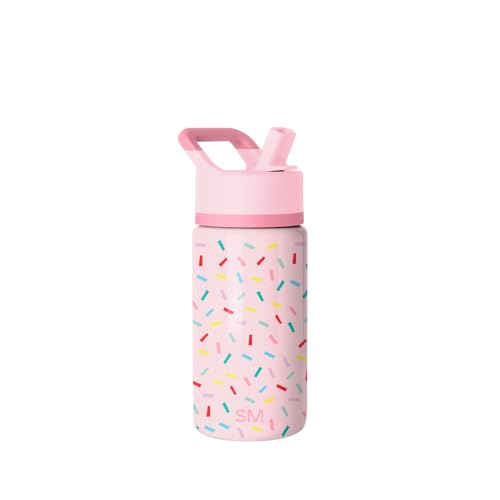 Simple Modern Kids Water Bottle with Straw | Insulated Stainless Steel Reusable Tumbler for Toddlers, Girls, Boys | Summit Collection | 415ml | Confetti