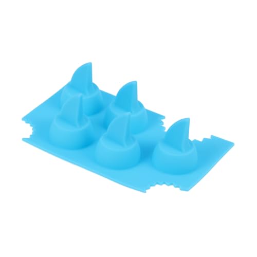 Molde para cubitos de hielo de silicona en forma de aleta de tiburón