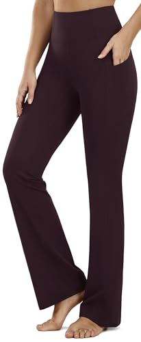Pantalones de yoga con corte de bota leggings acampanados de cintura alta pierna ancha