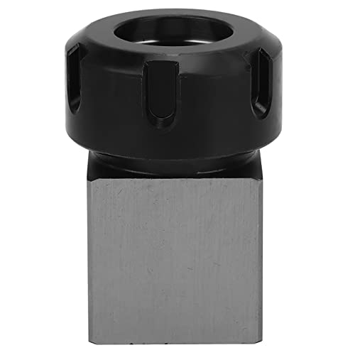 Foto von Hochgenauer CNC Spannzangenfutterblock für ER25, ER32, ER40 - Vierkant Werkzeughalter aus silbernem Kohlenstoffstahl, Präzisionszubehör für Drehmaschinen