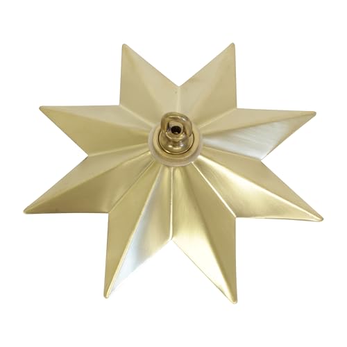 Image of RCH Hardware CN-BR11H-218 Brass Modern Star Ceiling Canopy, 8.6 Inch, Brushed Brass