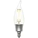Westinghouse Lighting 3313800 Flame Tip CA13 Dimmable LED Energy Star Light Bulb with Candelabra Base, 7W, Warm White