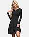 AUSELILY Kleid Herbst Damen Strickkleid Leichtes Winterkleider Damen Herbstkleid Langarm Kleid Elegantes Pulloverkleid Rundhalsausschnitt