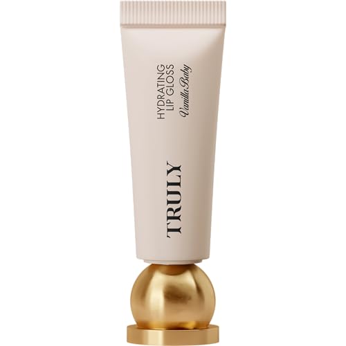 Truly Beauty Vanilla Baby Hydrating Lip Gloss | High Shine & Tinted, Infused with Hyaluronic Acid, Jojoba Oil & Shea Butter