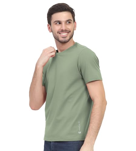 Image of Freecultr Truly Classic Organic Men's Cotton T-Shirt | Solid Round Neck Half Sleeve | Plain Stylish t Shirts | Regular Fit | Casual Comfortable T Shirt for Man