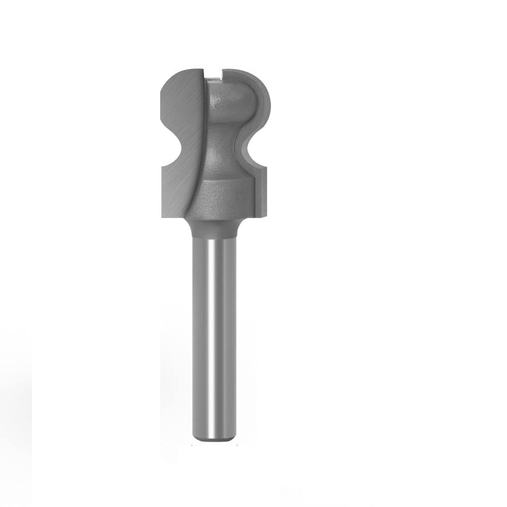 Unifizz Carbide Two Arc Nail Knife 1/4 Inch Shank 5/8 Inch Bit Dia, Drawer Knife Router Bit Carpentry Grooving Cutter Woodworking Milling Cutter, Silver 1pcs