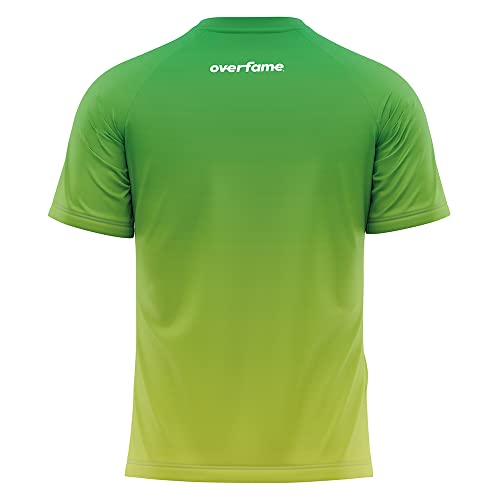 Camiseta Raglan Unissex Beach Tennis Gradiente Tie Dye Verde Amarelo