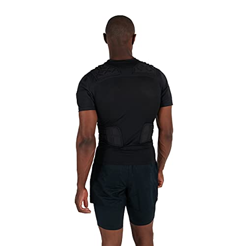 Canterbury Rugby Elite Protection Vest Schutzweste, Schwarz/Weiß/Silber, XXL
