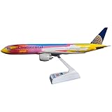 Flight Miniatures Continental NYC Peter Max 777-200 1:200 Scale - Plastic Snap-Fit Model Airplane - Rare Collectible Replica of Continental Airlines - Part# ABO-77720H-500