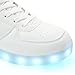 OEKLA Unisex LED Shoes, Fashion Light Up Sneakers, Breathable USB Charging Glowing Luminous LED Shoes for Men & Women (White, Adult, 8.5, US)