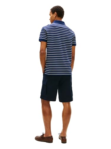 Image of Tommy Hilfiger Men's Short Sleeve Polo Shirts in Regular Fit With Stretch and Organic Pique Cotton