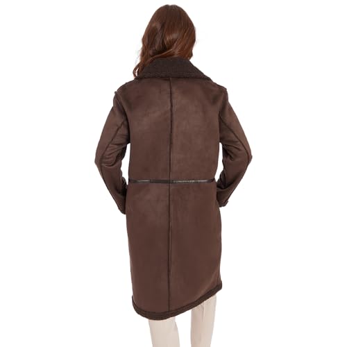 Frye Women's Faux Shearling Maxi Coat4