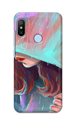 Image of PRINTFIDAA Pretty Woman Under The Umbrella Painting Printed Designer Hard Case for Mi A2 Back Cover -(e) RPM1007