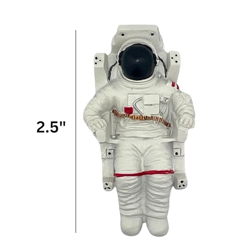 Imán decorativo astronauta 3D de resina, 2.5 pulgadas miniatura 4