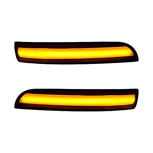 Sequential Blinker Car Rear View Mirror Side Marker Lights LED Turn Signal Lamp Assembly Replacement For Ford 2013-2018 Kuga Escape Ecosport 2013-2017 C-Max 2012-2018 Focus 3 MK3 SE ST RS Smoked Lens