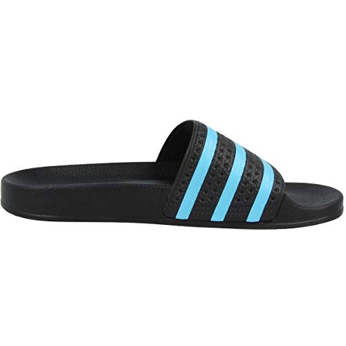 Image of adidas Men's Adilette Gymnastics Shoe, Core Black /Blue Glow /Core Black, 14 UK