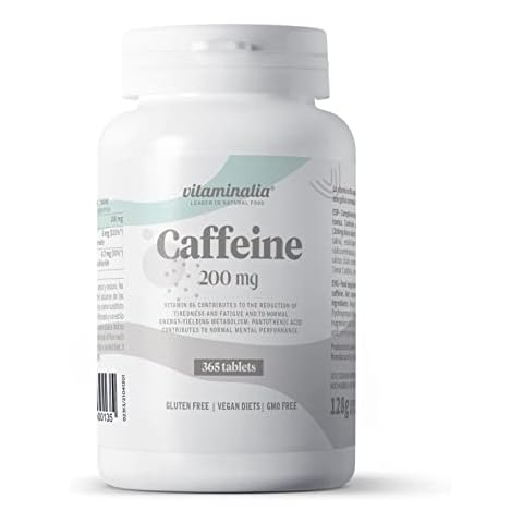Cafeína 200 MG de Vitaminalia | 365 Tabletas de Cafeína de Acción Inmediata Cover