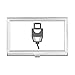 Black Charging Cable Plug Cable Pattern Business Card Holder Case Pocket Box Wallet
