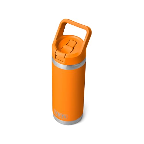 Image of Yeti Rambler 18 oz Bottle, Vacuum Insulated, Stainless Steel with Straw Cap, King Crab