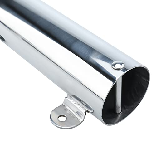 YaeMarine Boat Marine Fishing Rod Holders Stainless Steel Side Mounted Transom Mounted Rod Holders with Weld Brackets (2-Pack) - Thumbnail 7