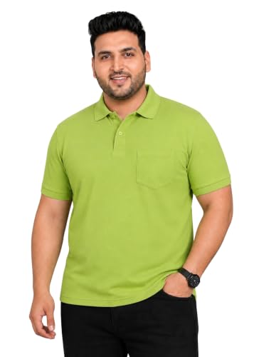 Image of INKKR Plus Size Solid Men's Polo Neck T-Shirt