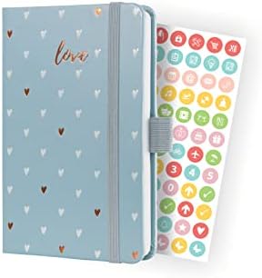 SIGEL J3334 Jolie Weekly diary 2023 - Grey Love - 9,5 x 15 cm - hardcover - 174 pages - grey