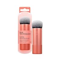 Real Techniques Bubble Blending Makeup Brush, Multipurpose Foundation Brush For Liquid, Cream, & Powder Products, Unique Round Brush Head, Synthetic Bristles, Vegan & Cruelty Free, 1 Count