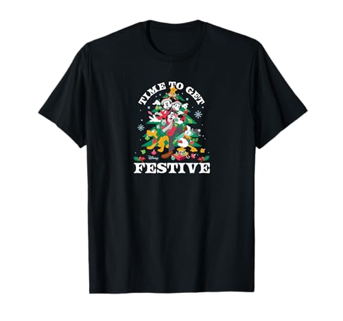 T-shirt Mickey Minnie Goofy Pluto vêtement Disney festif manches courtes