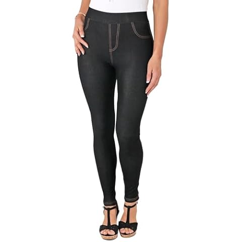 Want Clothing Women's High Waist Denim Leggings Cover