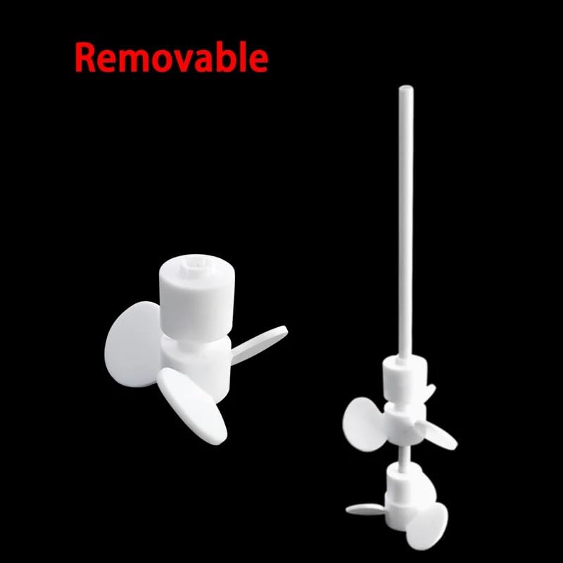 High Temperature Resistant PTFE Mixing Paddle - Double Layer Three-Blade Stirring Rod (300-500mm) for Laboratory Use(300x60x8mm)