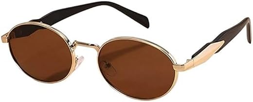 GRACY RIMS Classic Oval Sunglasses – Retro Look Eyewear with UV400 Lenses &amp; Sturdy Metal Frame for Men &amp; Women