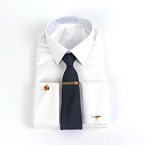 Cufflinks Tie Clip Set Tie Clip Cufflinks Set Men's Tie Clip Business Shirt Tuxedo Wedding Gift Belt Box (Style 1) #TOP2