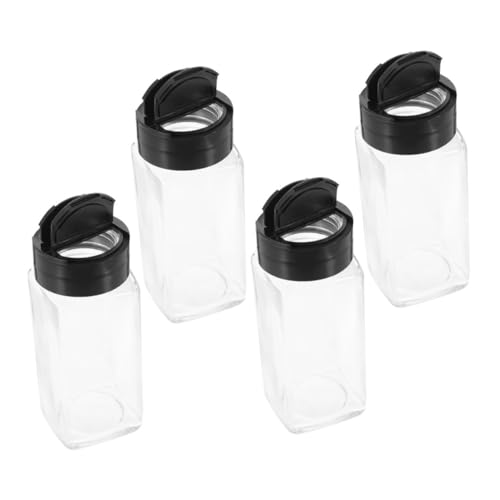 Zerodeko Tarro De Vidrio Para Especias De Unidades Tapa y Tapa Tipo Para Almacenamiento De Condimentos y Pimenteros La Cocina