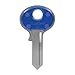 Colorplus Traditional Key Padlock Blank Single Sided Universal Key - Blue & Silver Pack of 5