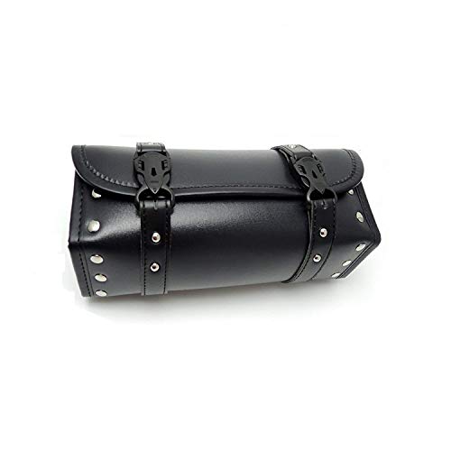 Motorcycle Fork Bag Handlebar Bag PU Leather Storage Tool Bags Organizer With 2