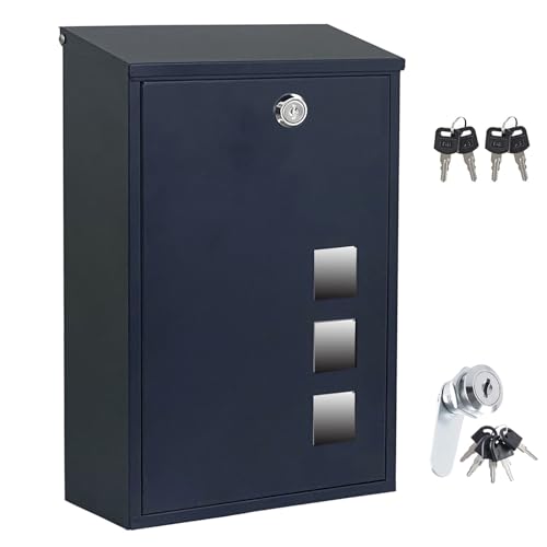 Stonebroo Buzon Exterior, Buzon de Pared, Buzones de Correos Moderno, Gris Antracita