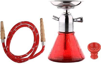 Hive RK – MYA Petite Hookah 9 inch Glass Hookah Pot Use in Party Club Pub Home Deco (Red)