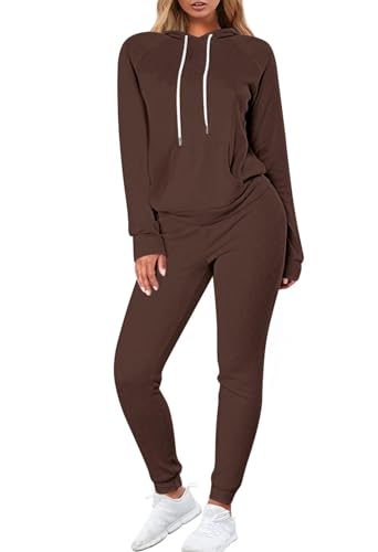 Fixmatti Women Pullover Hoodie Pockets Sweatpants Sport Jogger Sweatsuit