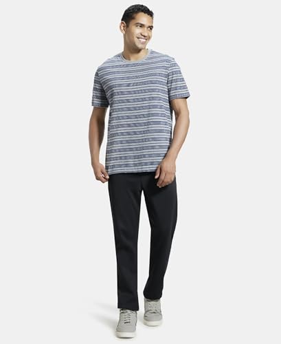 Image of Jockey 2717 Men's Super Combed Cotton Rich Striped Round Neck Half Sleeve Regular Fit T-Shirt