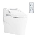 OVE Decors Yosemite Smart Toilet with Integrated Bidet Seat, Heated Seat with Auto Flush and Warm Water and Multi Function Remote Control, White