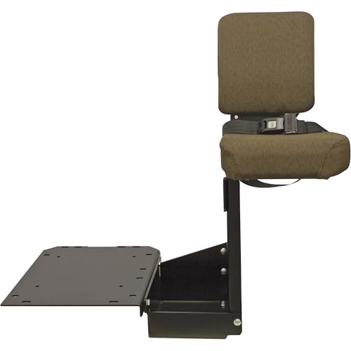 K & M 'Buddy Seat' Trainer Seat for John Deere Tractors - Brown, Model Number 8211