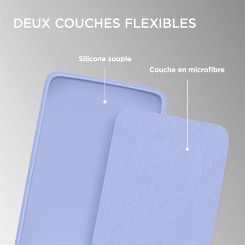 Coque Samsung S21 avec bords surélevés et double couche bleu