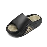 BYDZKJ Pillow Slippers,High elastic power shock absorption Double layered design Non-Slip Quick Thick Sole Lightweight Soft Waterproof Shoes for Bath,Pool,Beach(Size:EU 44-45,Color:Black)