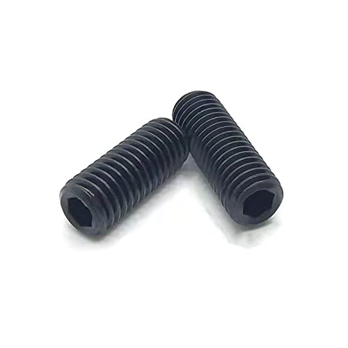 Tornillos hexagonales M10 de punta plana para evitar aflojamientos en piezas de acero negro 7